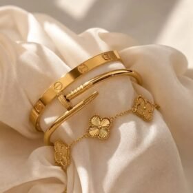 Bracelet’s Gold-Plated 3-Piece Jewelry Set for Women (Copy)