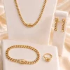 Monaco Gold-Plated Necklace, Bracelet & Earrings Set for Women